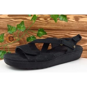 Grasshoppers Size 8 M Black Strappy Fabric Women‎ Sandal Shoes